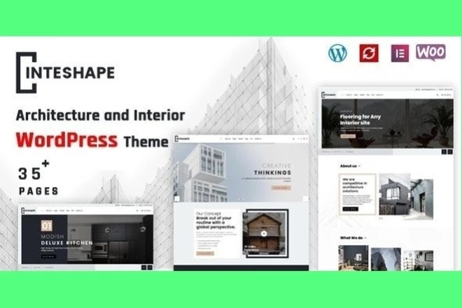 Inteshape - шаблон WordPress с лицензией под строительство или архитектуру